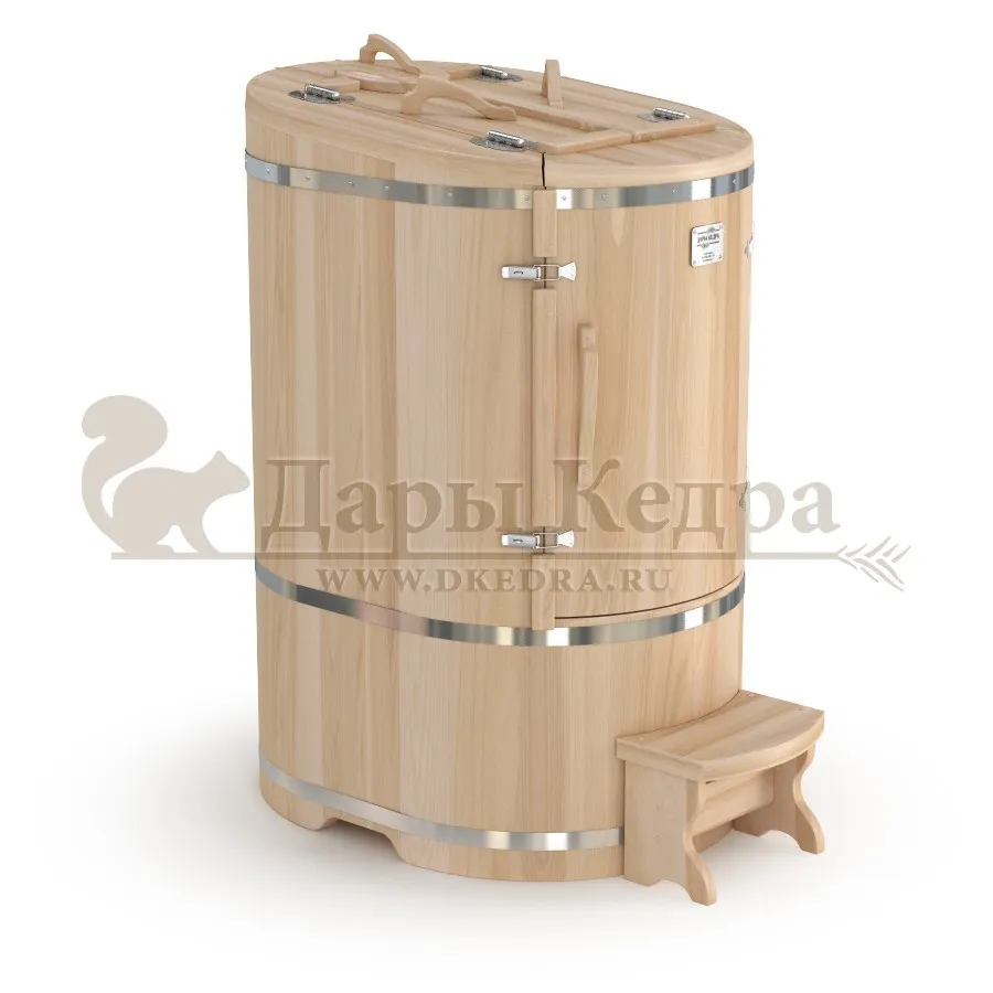 Готовый комплект «Удобный+»: кедровая бочка с парогенератором + био-защита изнутри и снаружи